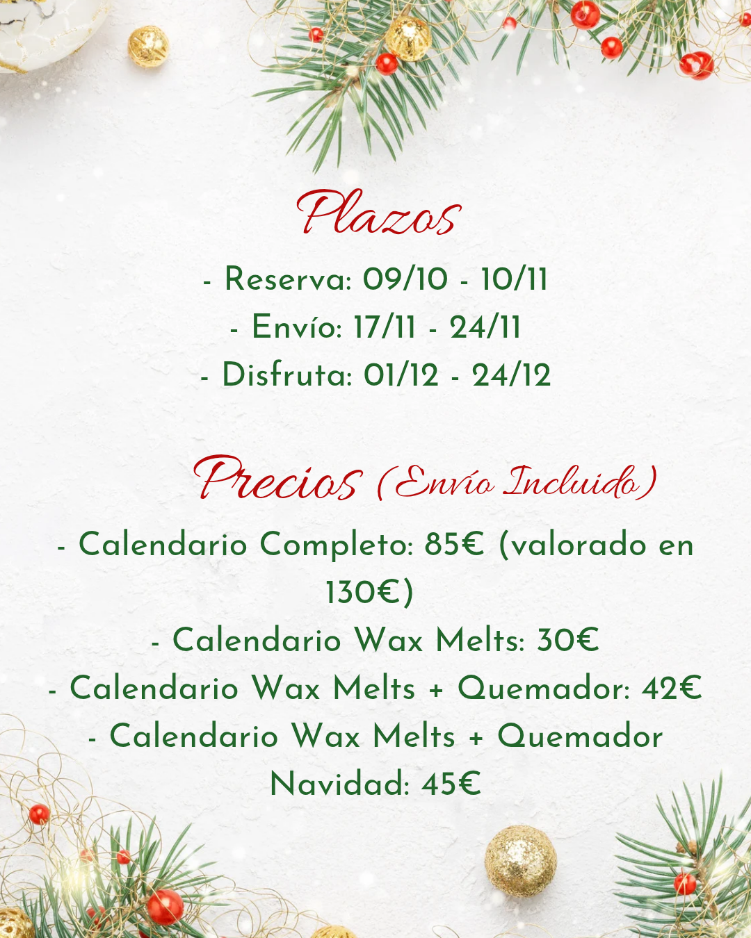 Calendario de Adviento de Wax Melts